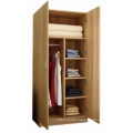 Customized Modern 2 Door MDF Wood Wooden Clothes Wardrobe